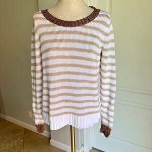 Banana Republic Women's Metallic Accent Stripe Sweater